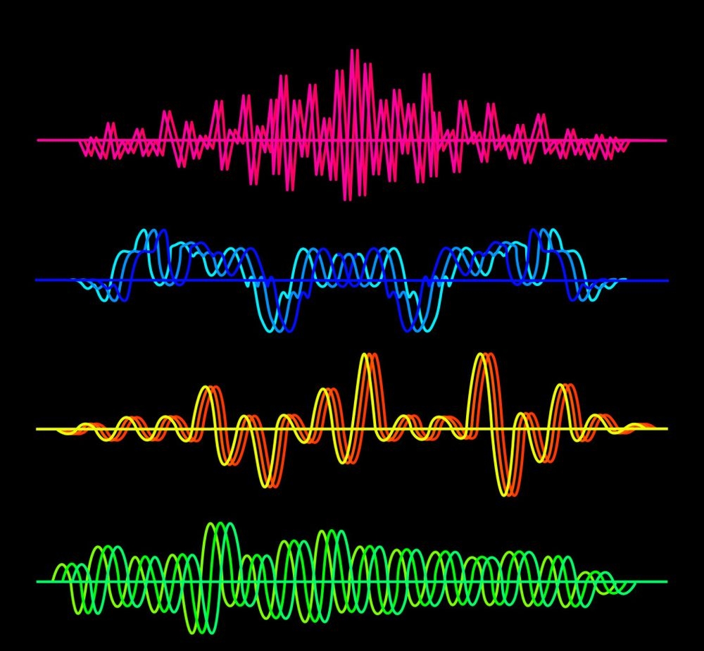 38款音乐声波线条立体声音波形均衡器曲线音量显示背景ai矢量设计素材