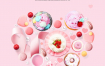 8款情人节海报模板甜品巧克力礼盒电商专题首页广告海报PSD设计素材
