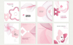 25款粉色女生美容化妆画册封面海报背景折页设计AI素材矢量设计素材