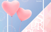 6款清新粉色海报素材PSD源文件打包下载