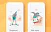 10款健身插画瑜伽游泳登山轮滑插图运动普拉提海报H5模板AI设计素材