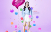 11款时尚活动装饰元素海报促销广告气球双11糖果彩带氛围PSD分层素材