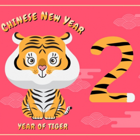 13款2022年虎年抽象老虎插画新年新春创意海报封面模板AI矢量设计素材