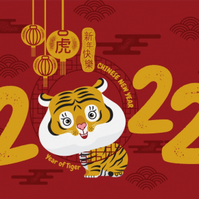 16款中国风2022年虎年新年春节剪纸卡通插画海报AI矢量设计素材图模板