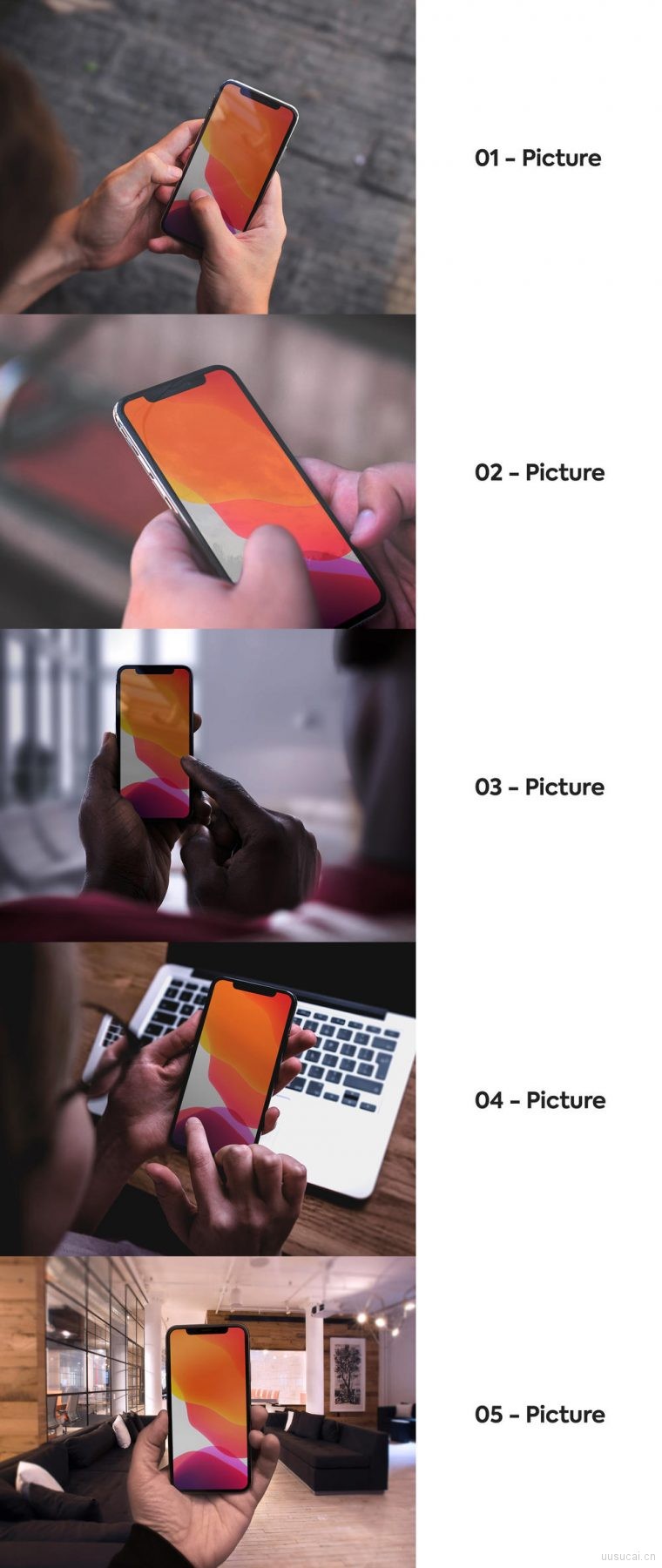 5个iphone X手中的样机优质设计素材下载 平面素材下载